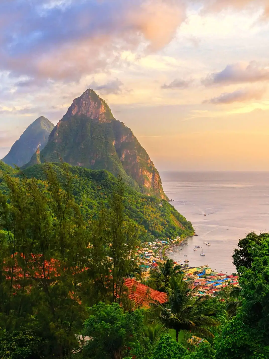 Caribbean Luxury resorts on the island of St. Lucia.